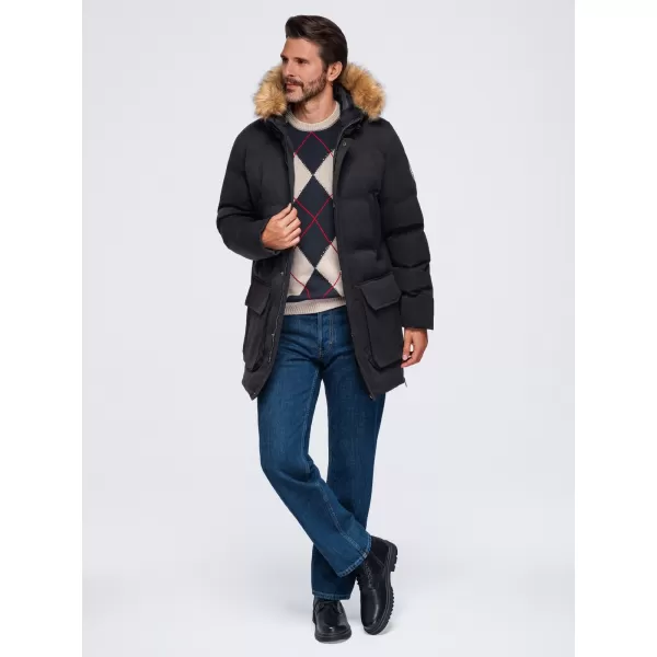  Moška parka OMBRE OM-JALJ-0310 ČRNA 