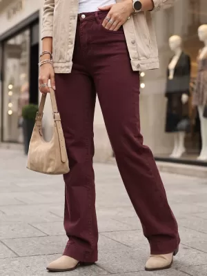 Ženske hlače DSTREET UY3105 BORDO