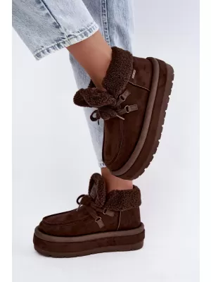 Ženski čevlji BIG STAR SHOES UU274214 RJAVE/BEŽ SENCE