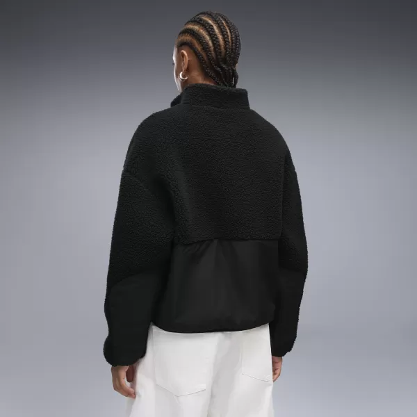  Ženska jakna PUMA RE:FIBRE SHERPA JACKET W 69456701 ČRNA PUMA 