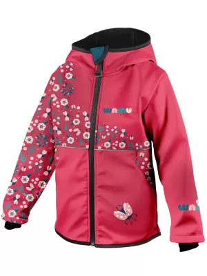 Otroška softshell jakna WAMU BERUŠKY RDEČA