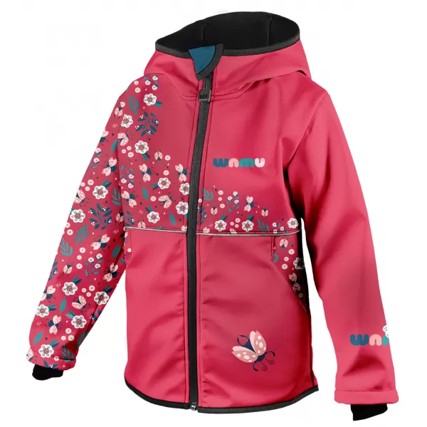  Otroška softshell jakna WAMU BERUŠKY RDEČA 