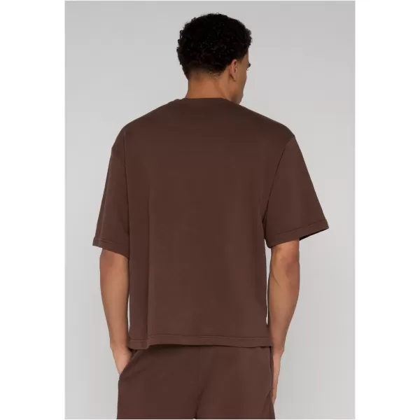  Moška majica s kratkimi rokavi URBAN CLASSICS TB8097 ČOKOLADNO RJAVA 