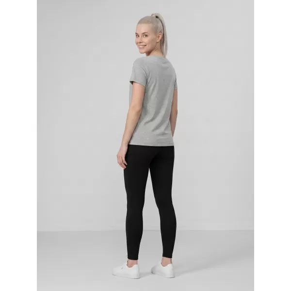  Ženska majica s kratkimi rokavi 4F WMM00TTSHF3308 HLADNO SVETLO SIV MELANGE 