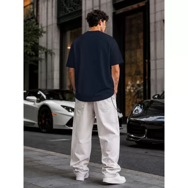  Moška majica s kratkimi rokavi DSTREET RX5684 TEMNO MODRA 