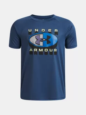 Fantovska majica s kratkimi rokavi UNDER ARMOUR B TECH GRAPHIC SS 6009615-498 MODRA