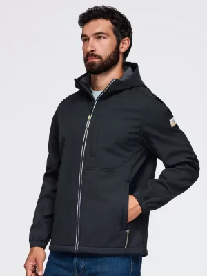 Moška softshell jakna OMBRE OM-JANP-0292 ČRNA