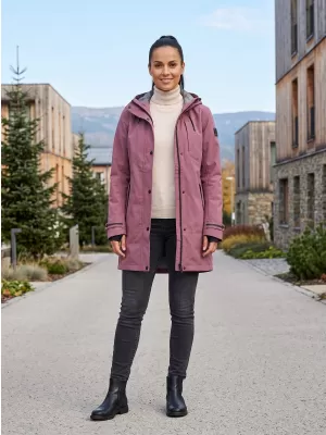 Ženski nepremočljiv plašč ALPINE PRO PERFETA 2 GROZDNI NEKTAR