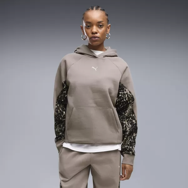  Ženski pulover PUMA SPORT ANIMAL STANDARD HOODIE FL 69400781 MIŠJE SIVA 