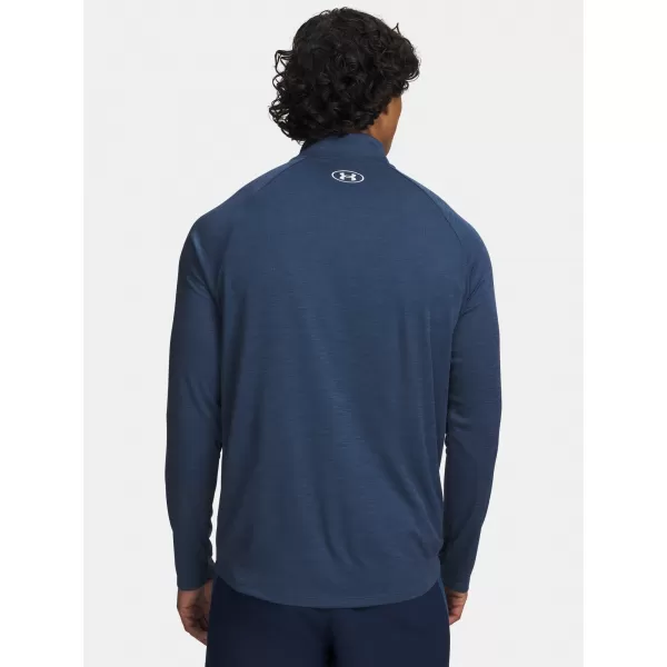  Moška majica s kratkimi rokavi UNDER ARMOUR UA TECH TEXTURED 1/2 ZIP 1382797-498 MODRA 