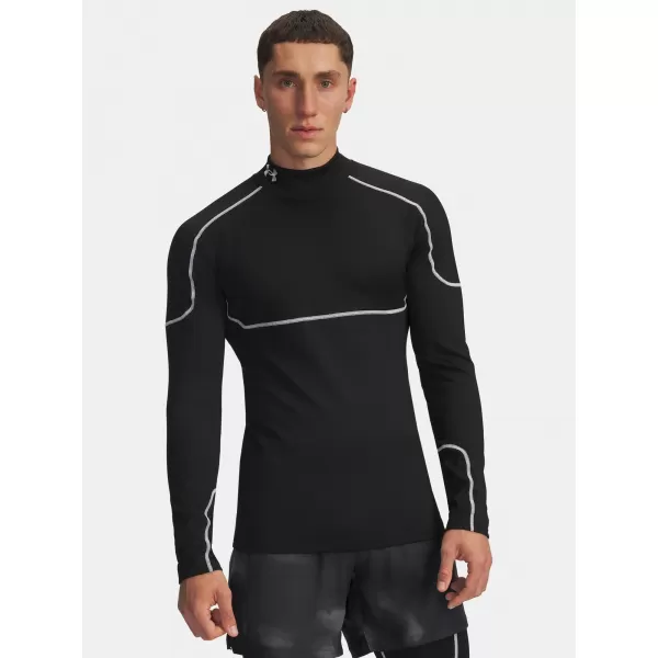  Moška majica s kratkimi rokavi UNDER ARMOUR COLD WEATHER GRID LS MOCK 6007127-001 ČRNA 