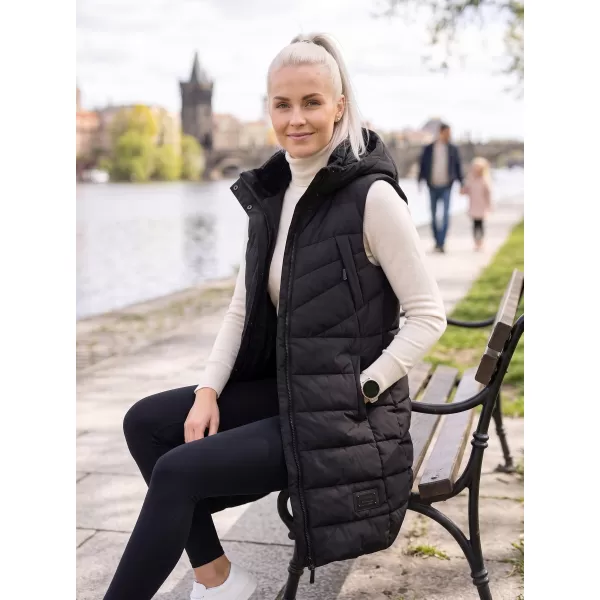  Ženski topel telovnik ALPINE PRO HERDA 3 ČRNA 