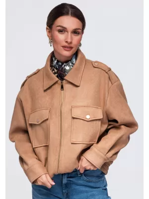 Ženska jakna OMBRE OW-JANP-0147 KAMELA