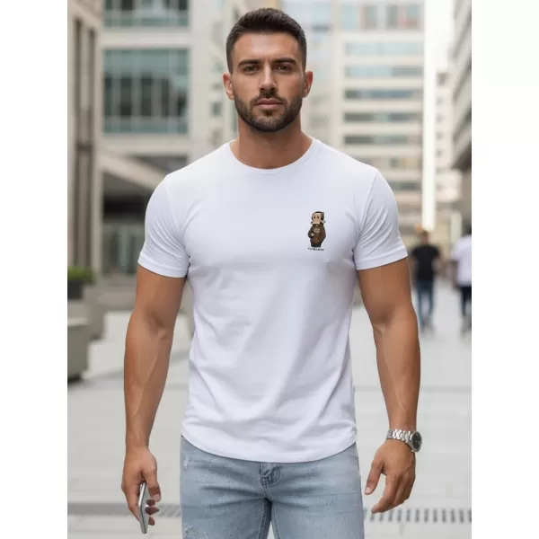  Moška majica s kratkimi rokavi DSTREET NX5101R-WH BELA 