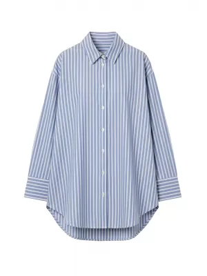 Ženska bluza URBAN CLASSICS TB8543-03326 MODRA/BELA