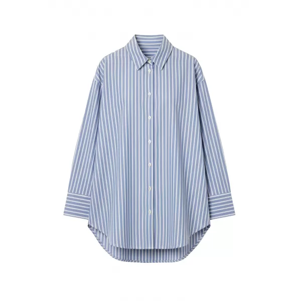  Ženska bluza URBAN CLASSICS TB8543-03326 MODRA/BELA 