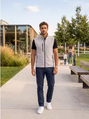 Moški brezrokavnik iz flisa ALTISPORT ALM002525 SVETLO SIVA