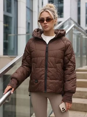 Ženska jakna DSTREET TY5760 RJAVA