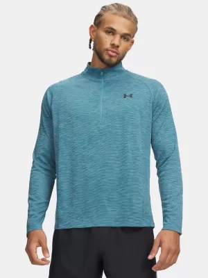 Moška majica s kratkimi rokavi UNDER ARMOUR TECH TEXTURED 1/2 ZIP 1382797-466 MODRA