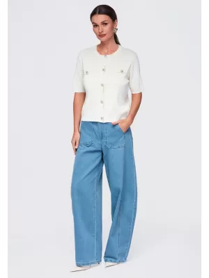 Ženska bluza OMBRE OW-TS-E0084 BEŽ