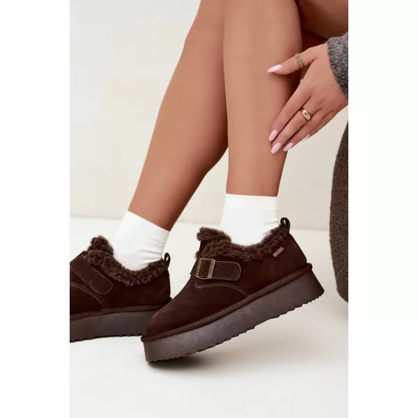  Ženski snežaki BIG STAR SHOES UU274319 RJAVA/BEŽ 