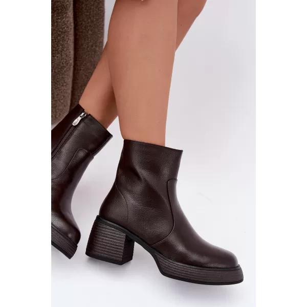  Ženski gležnjarji D&A CR62-3369 TEMNO RJAVA 