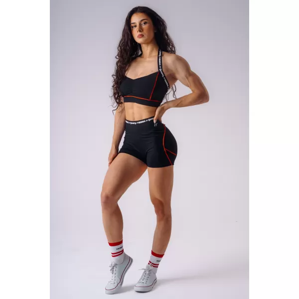  Ženske kratke hlače NEBBIA OLYMPIA HIGH-WAIST 937 ČRNA 