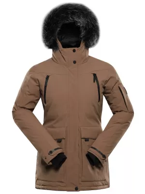 Ženska zimska jakna ALPINE PRO WERDA 3 SEPIA ODTENEK