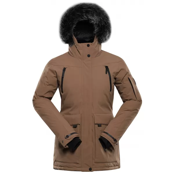  Ženska zimska jakna ALPINE PRO WERDA 3 SEPIA ODTENEK 
