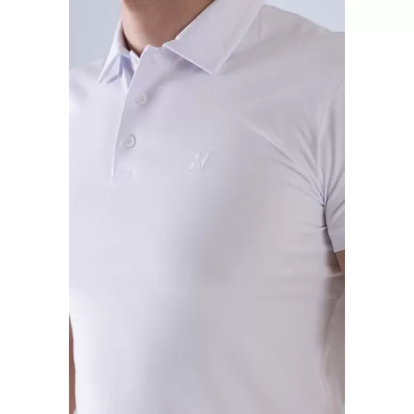  Moške majice s kratkimi rokavi NEBBIA MIKE MUSCLE FIT POLO 157 BELA 