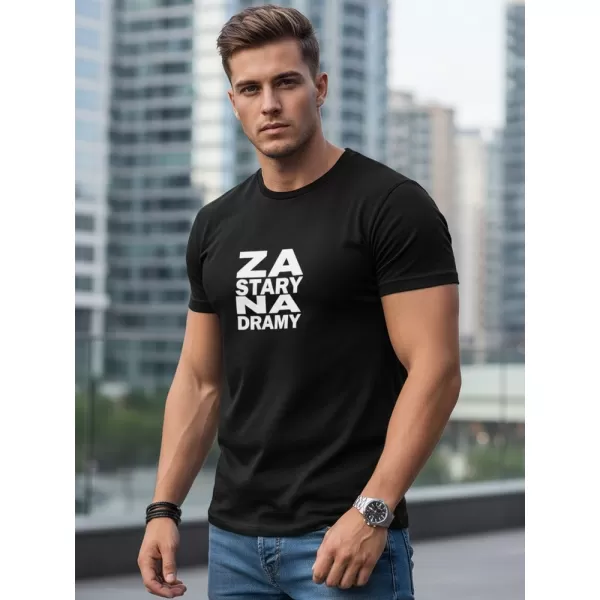  Moška majica s kratkimi rokavi DSTREET NX0112R-BK ČRNA 