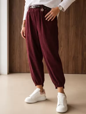 Ženske hlače DSTREET UY3173 BORDO