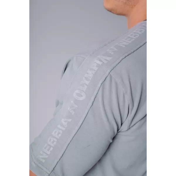  Moške majice s kratkimi rokavi NEBBIA OLYMPIA MUSCLE COVER 942 SVETLO SIVA 