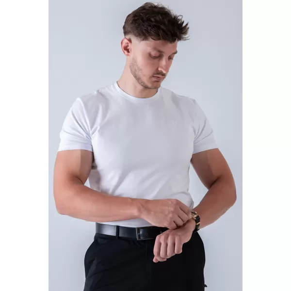  Moške majice s kratkimi rokavi NEBBIA MIKE MUSCLE FIT 158 BELA 