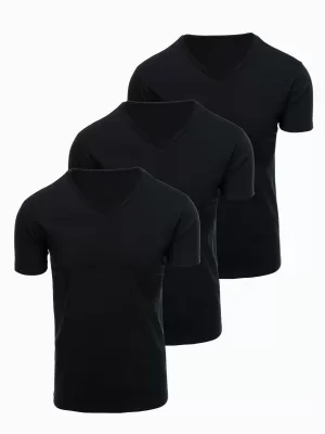 Moška majica s kratkimi rokavi OMBRE OM-TSBS-0281 ČRNA
