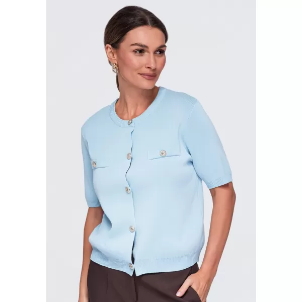  Ženska bluza OMBRE OW-TS-E0084 MODRA 