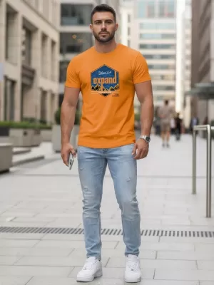 Moška majica s kratkimi rokavi DSTREET NX5004R-OR ORANŽNA