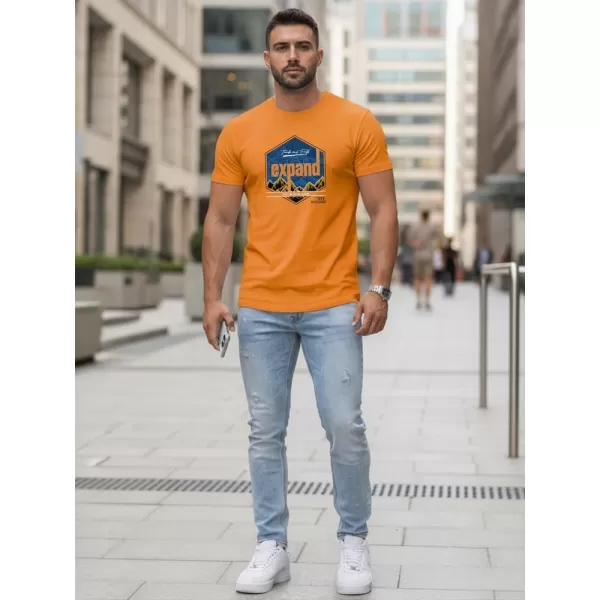  Moška majica s kratkimi rokavi DSTREET NX5004R-OR ORANŽNA 