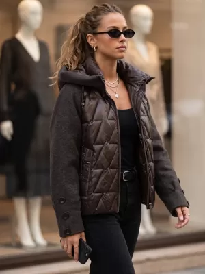 Ženska jakna DSTREET TY5933 RJAVA