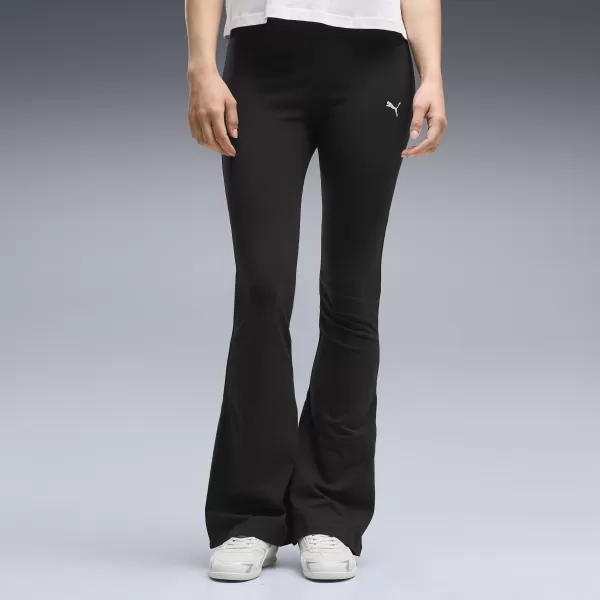  Ženske pajkice PUMA ESS HIGH-WAIST FLARED LEGGINGS 63154201 ČRNA PUMA 