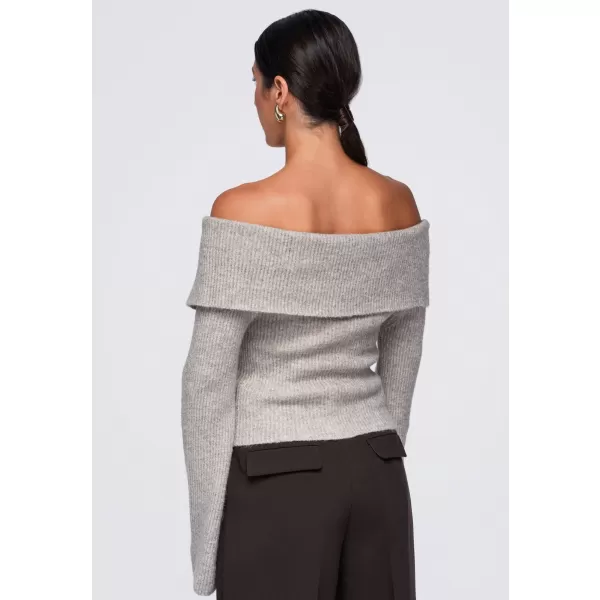 Ženski pulover OMBRE OW-SW-E0011 TAUPE 