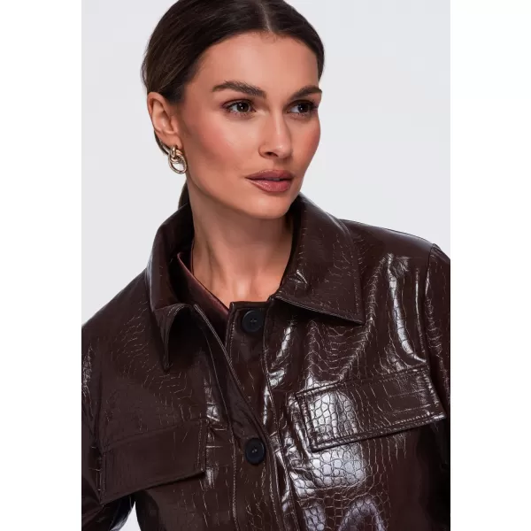  Ženska jakna OMBRE OW-JAFL-0145 RJAVA 