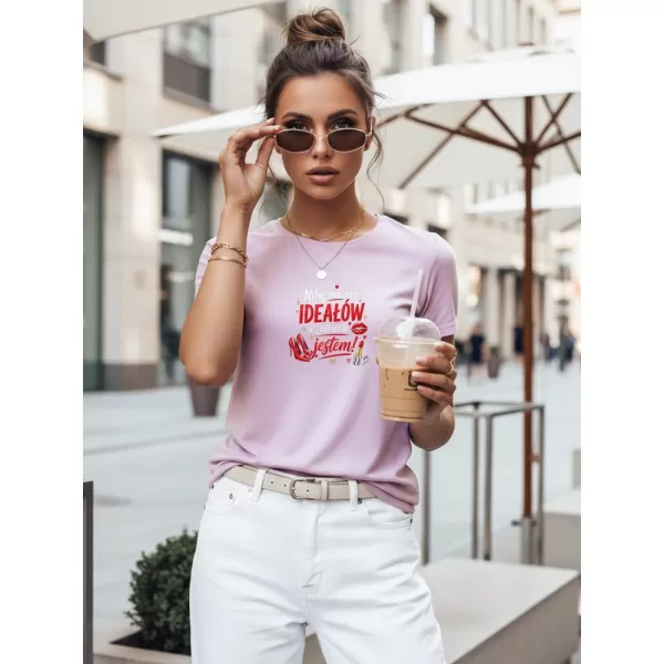  Ženska majica s kratkimi rokavi DSTREET NX5038RY-LP VIJOLIČNA 