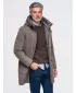 Moška parka OMBRE OM-COWC-0161 PEPELNATO SIVA