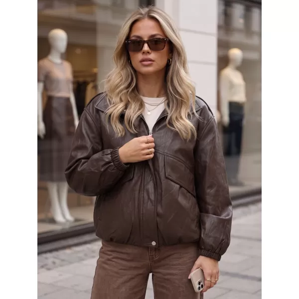  Ženska jakna DSTREET TY6070 RJAVA 