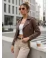 Ženska jakna DSTREET TY5672 RJAVA