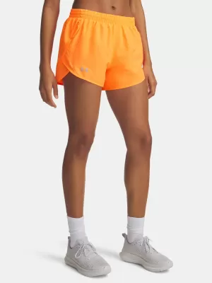 Ženske kratke hlače UNDER ARMOUR FLY BY 3 SHORTS 1382438-824 ORANŽNA