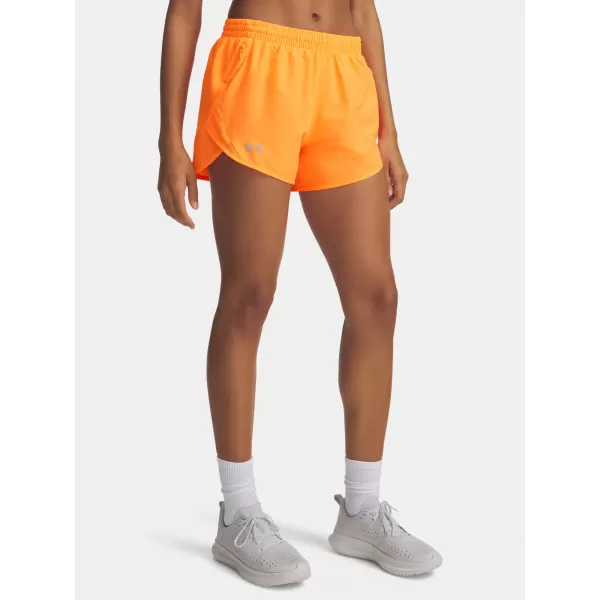  Ženske kratke hlače UNDER ARMOUR FLY BY 3 SHORTS 1382438-824 ORANŽNA 