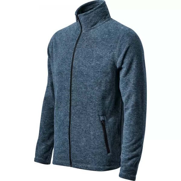 Moški pulover iz mikro flisa MALFINI FACTOR 852 TEMNI DENIM POUDARKI 