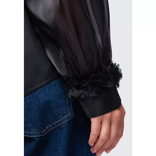  Ženska bluza OMBRE OW-TS-E0086 ČRNA 